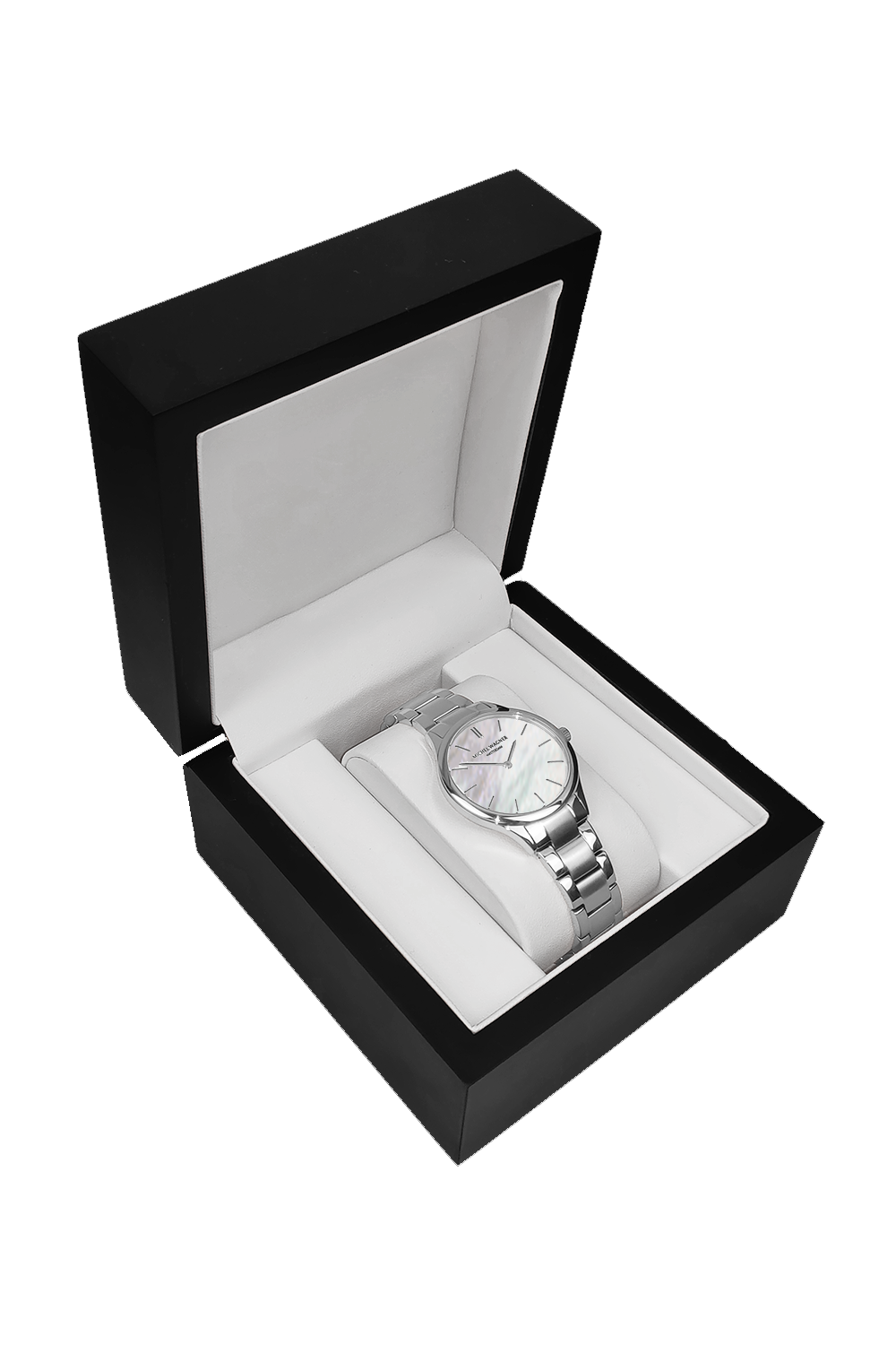 Michel Wagner Horloge - Zilverkleurig Parelmoer-Look - MW04M
