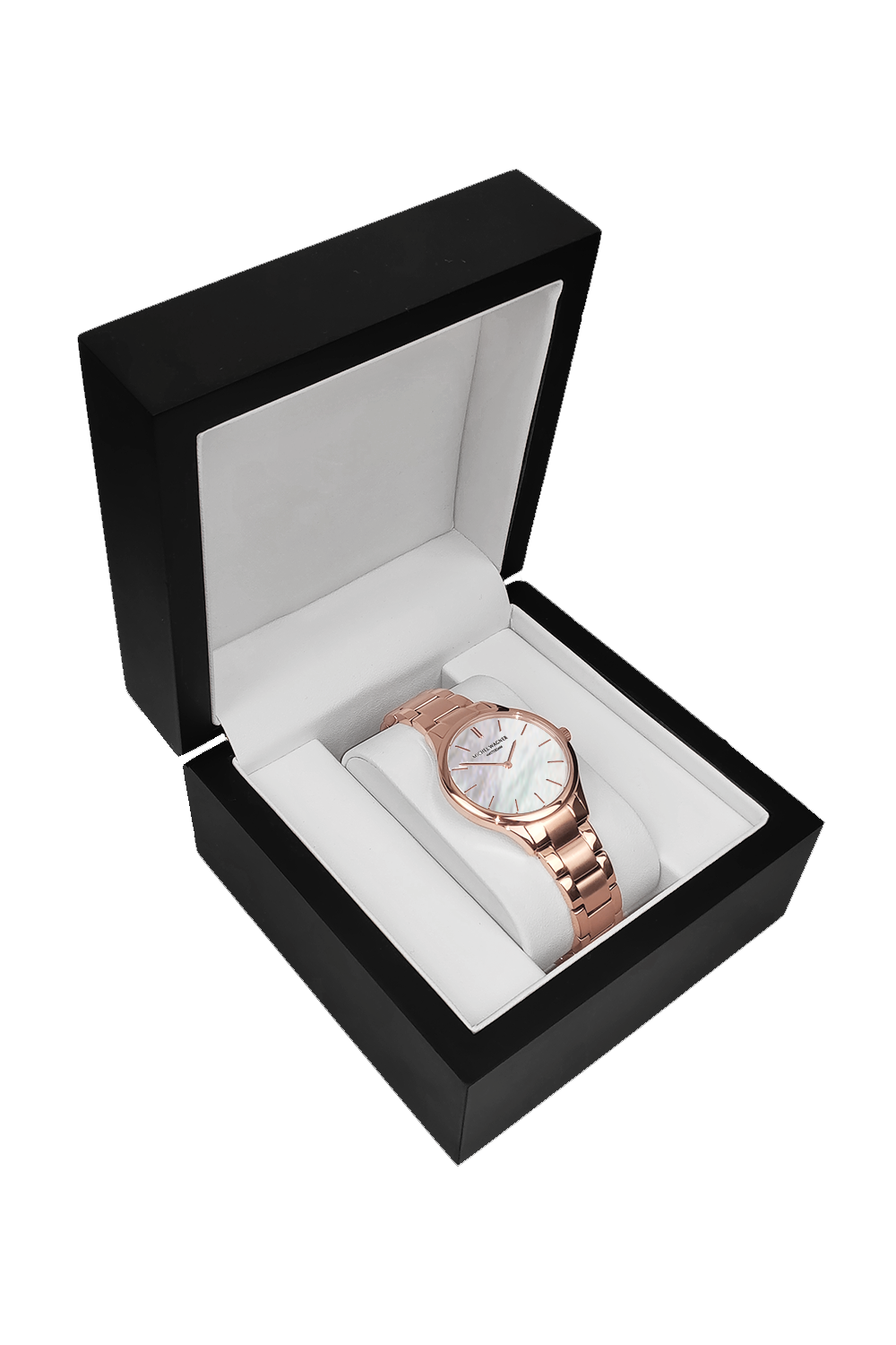Michel Wagner Dames Horloge - Rosé Goud kleur Parelmoer-Look - MW14M
