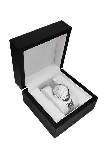 Michel Wagner Horloge - Zilverkleurig Parelmoer-Look - MW04M
