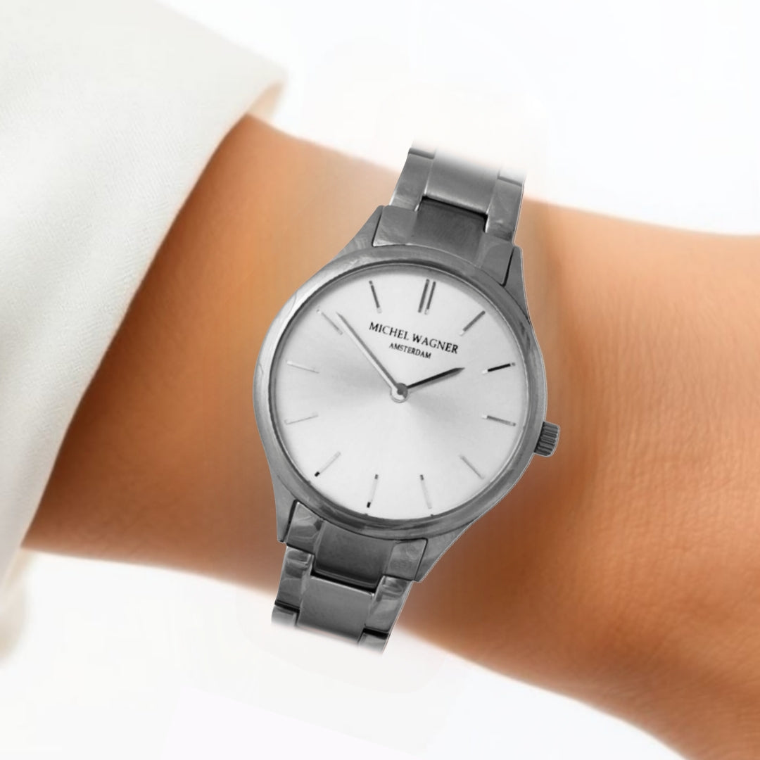 Michel Wagner Horloge - Zilverkleurig - Mariana Parker - MW02M