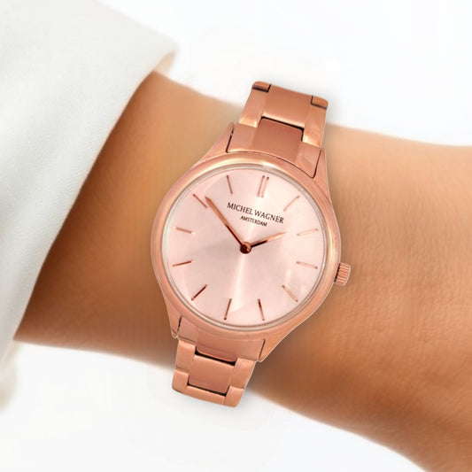 Michel Wagner Horloge - Rosegoudkleur - Mariana romane