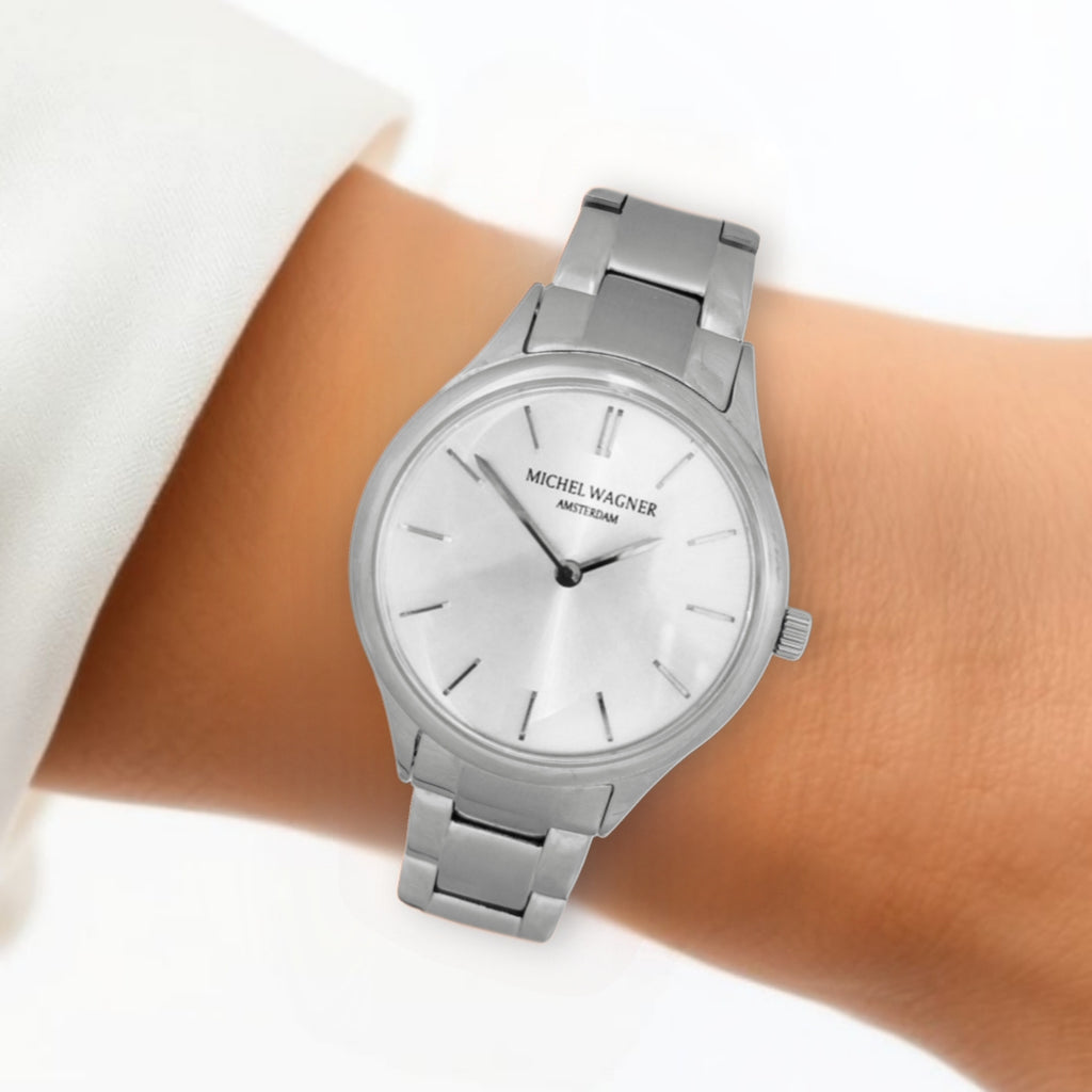 Michel Wagner Horloge - Zilverkleurig - Mariana Parker - MW02M