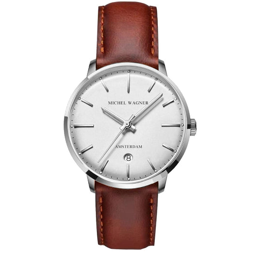 Michel Wagner - Stalen horloge - ZILVERKLEURIG
